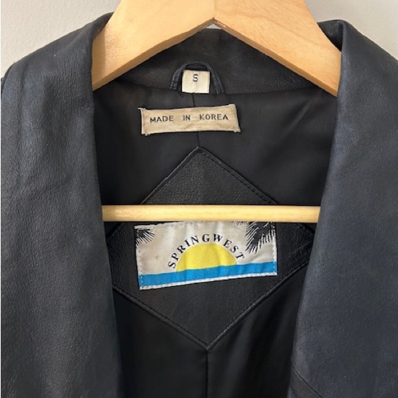 Small springwest leather trench coat - Picture 2 of 5